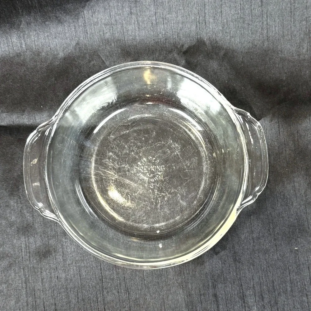 Vintage 4pc Fire-King Clear Glass Baking Casserole Set 1 - 1qt & 3 - 8oz Pieces